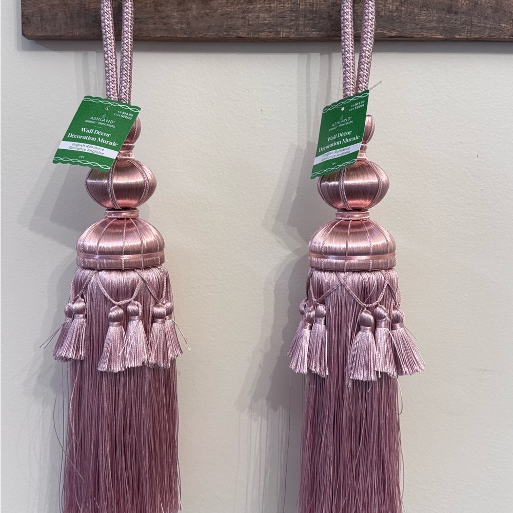 Ashland Pink Tassel Curtain Tiebacks